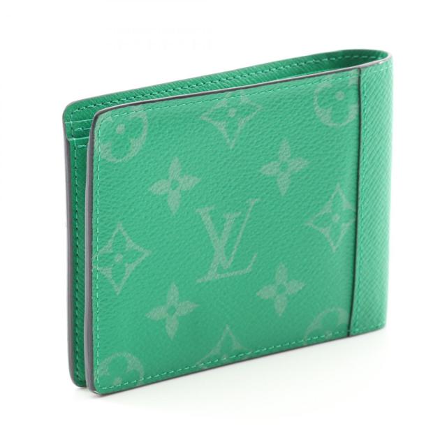 6154 美品 ルイヴィトン モノグラ厶 ミュルティプル ヴェール 緑 折り財布 6154 美品 ルイヴィトン モノグラ厶 ミュルティプル ヴェール 緑 折り
