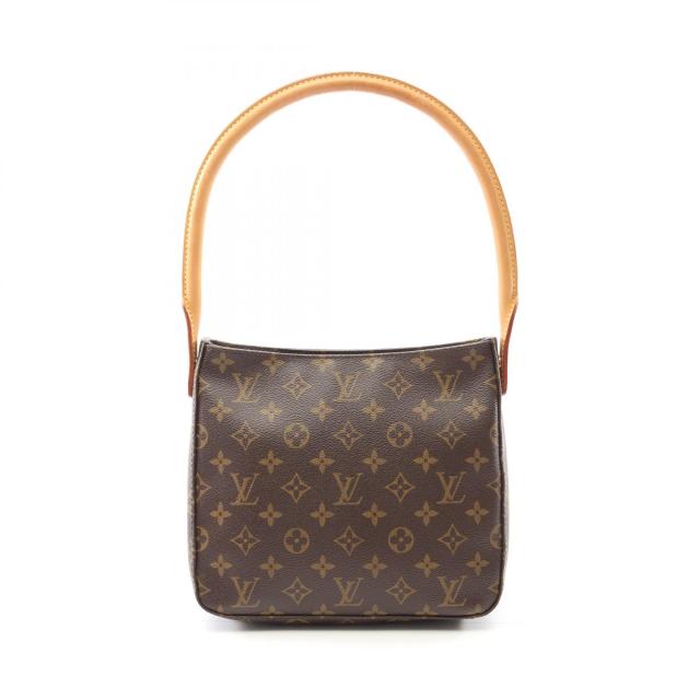 ルイ・ヴィトン LOUIS VUITTON ルーピングMM モノグラム ショルダーバッグ バッグ PVCコーティングキャンバス レザー レディース ブラウン系 M51146 【中古】