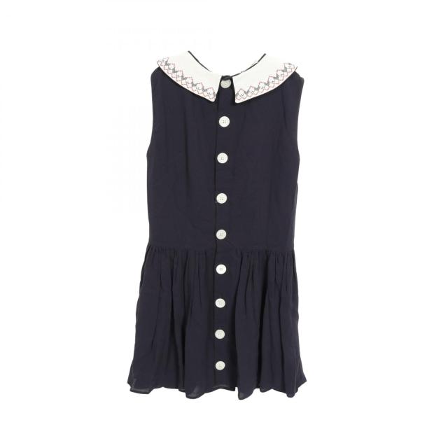 ミュウ ミュウ Miu Miu ワンピース 衣料品 トップス ビスコース レディース ネイビー系 / ホワイト系 / レッド系 【中古】 ミュウ ミュウ Miu Miu ワンピース 衣料品 トップス ビスコース