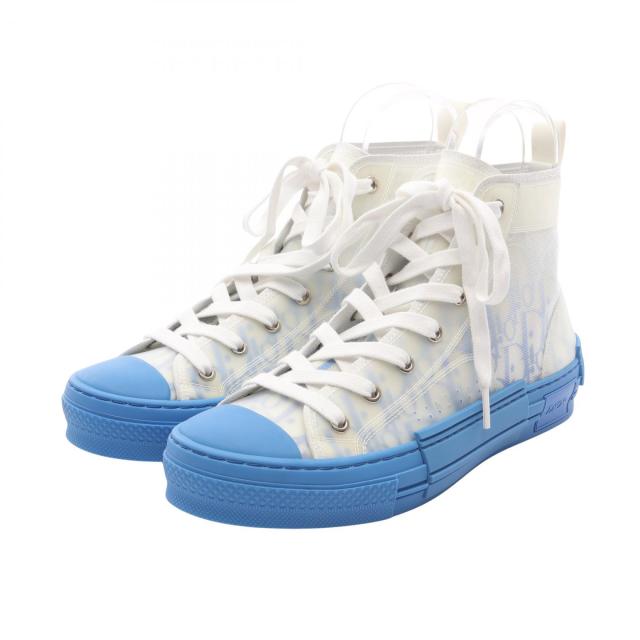 ディオール・オム DIOR HOMME B23 オブリーク スニーカー 靴 ラバー ファブリック メンズ ホワイト系 / ブルー系 【中古】