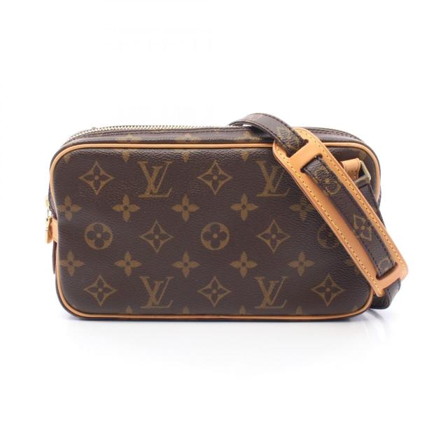 ルイ・ヴィトン LOUIS VUITTON マルリーバンドリエール モノグラム ショルダーバッグ バッグ PVCコーティングキャンバス レザー レディース ブラウン系 M51828 【中古】