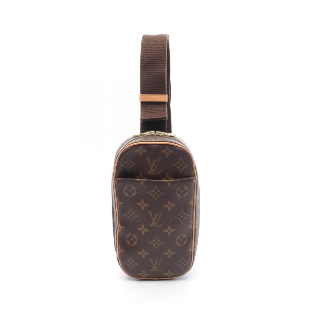 ルイ・ヴィトン LOUIS VUITTON ポシェットガンジュ モノグラム ウエストバッグ ボディバッグ バッグ PVCコーティングキャンバス レザー メンズ レディース ブラウン系 M51870 【中古】