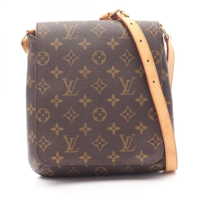 ルイ・ヴィトン LOUIS VUITTON ミュゼットサルサ ショートストラップ モノグラム ショルダーバッグ バッグ PVCコーティングキャンバス レザー レディース ブラウン系 M51258 【中古】