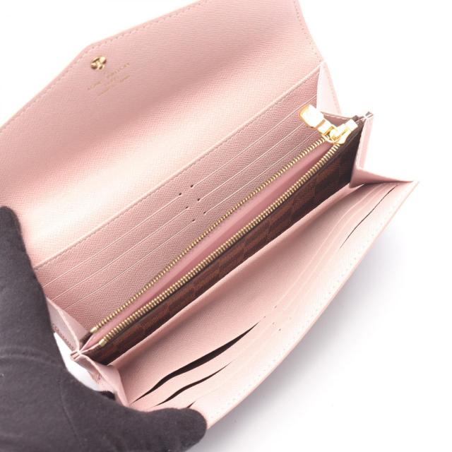 美品✨ LOUIS VUITTON ダミエ・エベヌ 長財布 ピンク