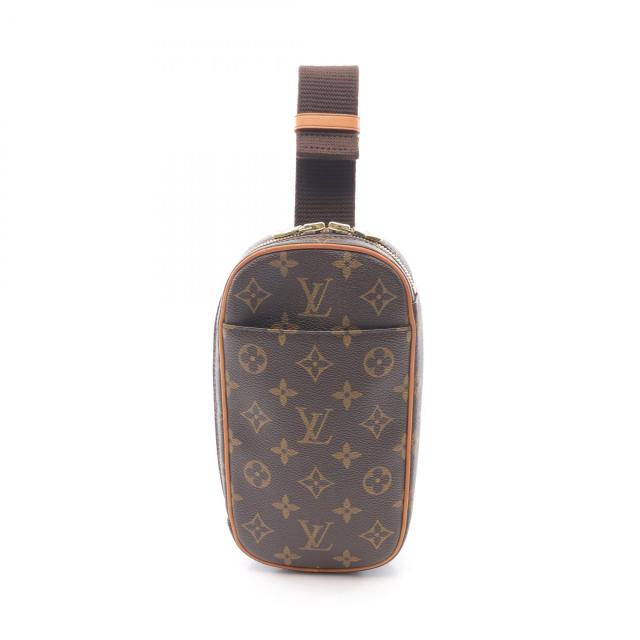 ルイ・ヴィトン LOUIS VUITTON ポシェットガンジュ モノグラム ウエストバッグ ボディバッグ バッグ PVCコーティングキャンバス レザー メンズ レディース ブラウン系 M51870 【中古】