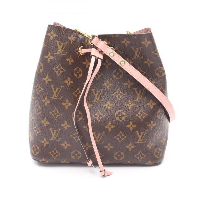 ルイ・ヴィトン LOUIS VUITTON ネオノエ ショルダーバッグ バッグ PVCコーティングキャンバス レザー モノグラム レディース ブラウン系 / ピンク系 M44022 【中古】