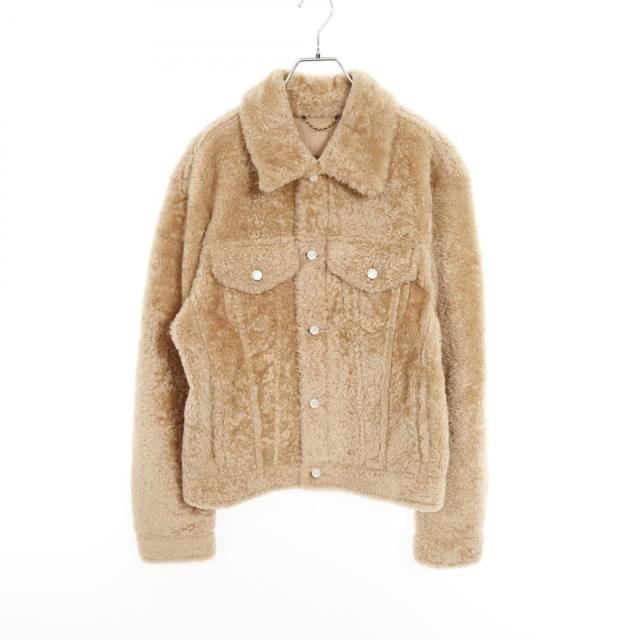 ルイ・ヴィトン LOUIS VUITTON シアリングトラッカージャケット 革ジャン 衣料品 アウター ラムレザー ラムレザー メンズ ベージュ系 RM251MQ QLH HSL46E 【中古】