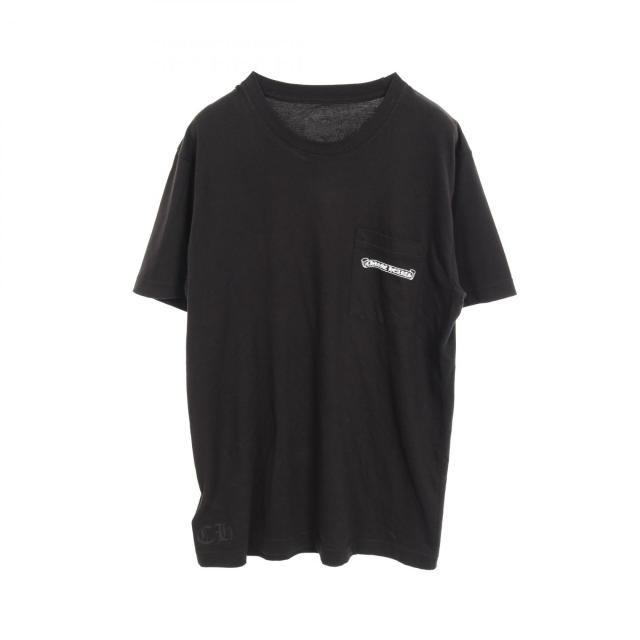 クロムハーツ CHROME HEARTS USA LOGO TEE カットソー 衣料品 トップス コットン メンズ ブラック系 【中古】