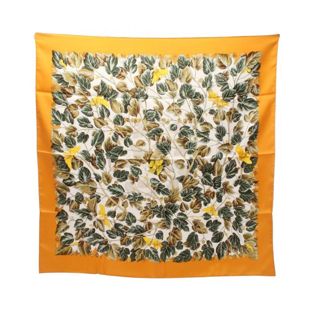 【美品】HERMES エルメス　カレ90 l'ARBRE de SOiE エルメス HERMES カレ90 L？ARBRE de SOIE スカーフ 衣料品 シルク