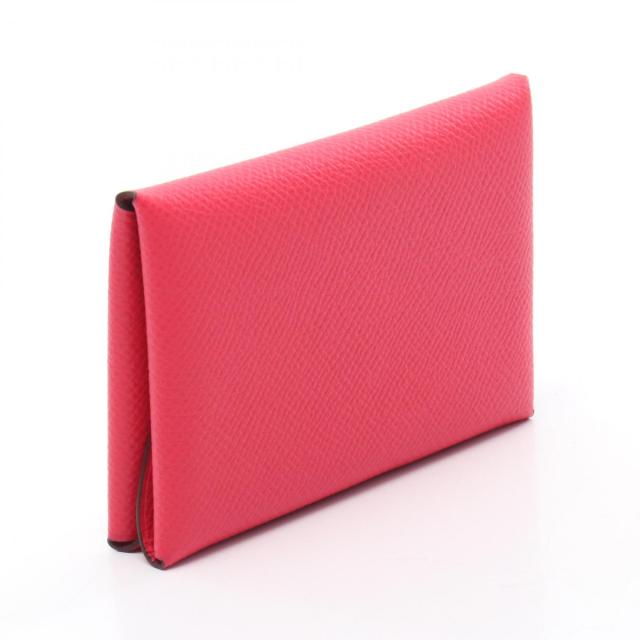 エルメス HERMES カルヴィデュオ ローズエクストリーム ケース 財布 ヴォーエプソン ヴォーエプソン レディース ピンク系 【中古】 エルメス HERMES カルヴィデュオ ローズエクストリーム コインケース