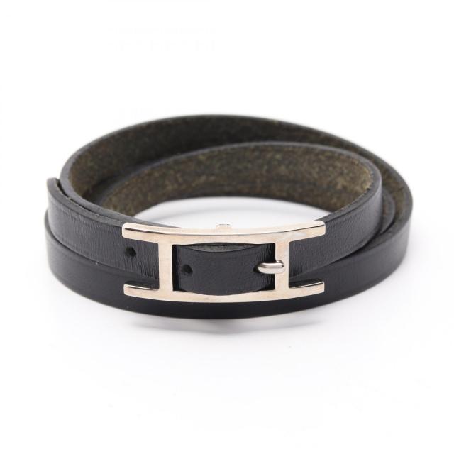 【極美品】HERMES エルメス アピ3 ブレスレット レザー C刻印 ブラウン HERMÈS アピ3 ブラウンレザーブレスレット