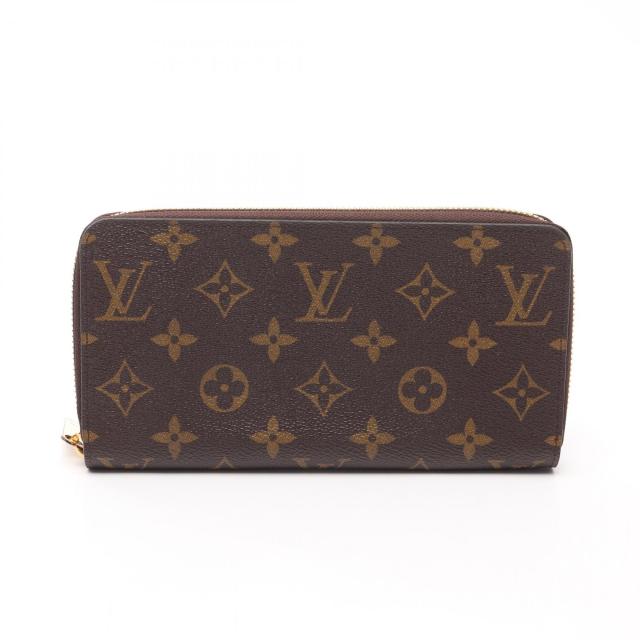 ルイ・ヴィトン LOUIS VUITTON ジッピーウォレット モノグラム フューシャ ラウンド長財布 財布 PVCコーティングキャンバス レディース ブラウン系 / ピンク系 M41895 【中古】