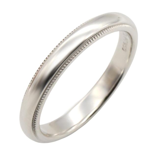 本物！良品！ティファニー　プラチナミルグレイン13号　文字入無　正規店洗浄済み！ ティファニー ミルグレイン リング 指輪 11号 Pt950プラチナ