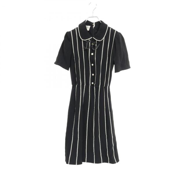 グッチ GUCCI ワンピース 衣料品 トップス シルク ポリエステル レディース ブラック系 / ホワイト系 【中古】