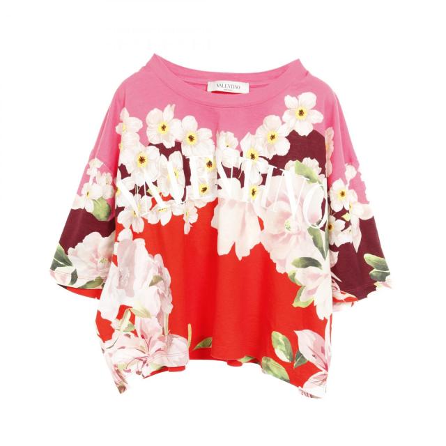 ヴァレンチノ Valentino カットソー 衣料品 トップス コットン レディース ピンク系 / マルチカラー VB0MG13H6FB 【中古】