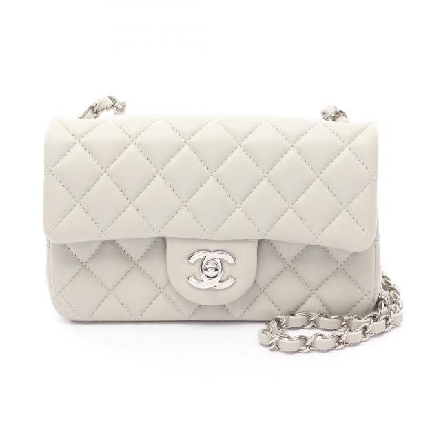 シャネル CHANEL ミニマトラッセ20 ショルダーバッグ バッグ ラムスキン（羊革） レディース グレー系 A69900 【中古】