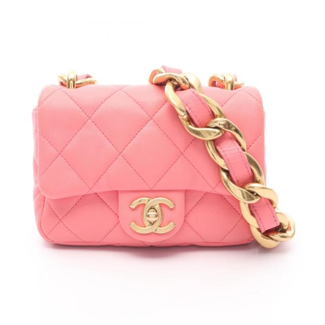 シャネル CHANEL マトラッセ ショルダーバッグ バッグ ラムスキン（羊革） レディース ピンク系 AS3213 【中古】