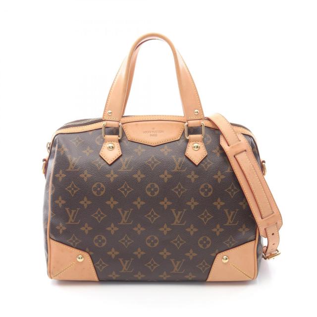 ルイ・ヴィトン LOUIS VUITTON レティーロPM ハンドバッグ バッグ PVCコーティングキャンバス レザー モノグラム レディース ブラウン系 M40325 【中古】