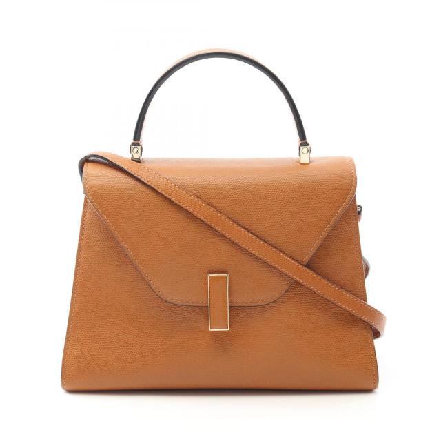 ヴァレクストラ Valextra ミディアム イジィデ ハンドバッグ バッグ レザー レディース ブラウン系 V5E56 【中古】