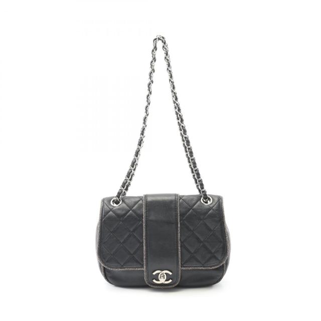 シャネル CHANEL マトラッセ ショルダーバッグ バッグ ラムスキン（羊革） レディース ブラック系 【中古】