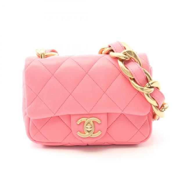 シャネル CHANEL マトラッセ ショルダーバッグ バッグ ラムスキン（羊革） レディース ピンク系 AS3213 【中古】