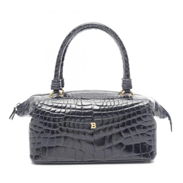 バリー BALLY ハンドバッグ バッグ レザー レディース ネイビー系 【中古】