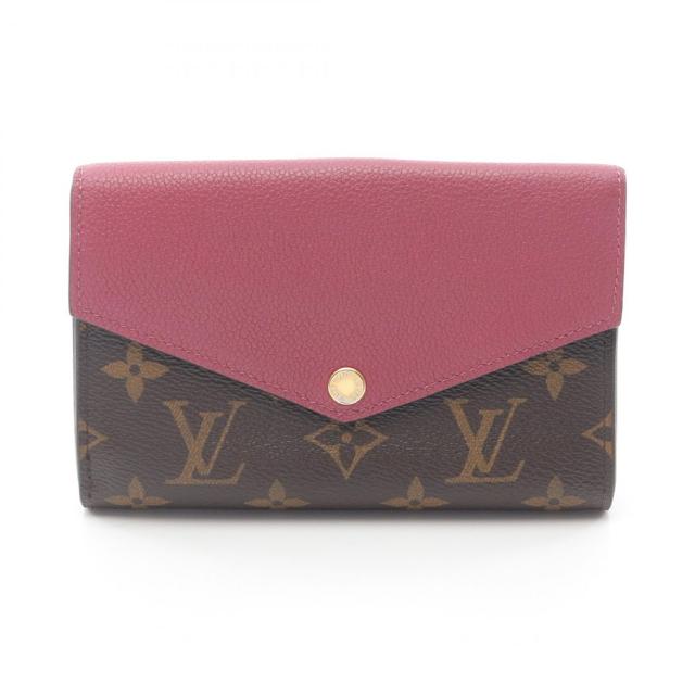 ルイ・ヴィトン LOUIS VUITTON ポルトフォイユ パラス コンパクト モノグラム グレープ 二つ折り財布 財布 レザー PVC レディース ブラウン系 / ピンク系 M56243 【中古】
