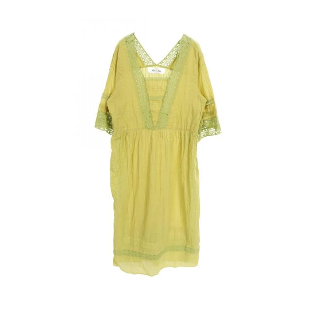 サラ マリカ sara mallika ワンピース 衣料品 トップス コットン レディース グリーン系 020411SC2 【中古】