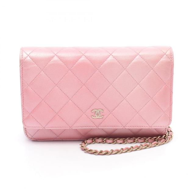 シャネル CHANEL マトラッセ ショルダーバッグ バッグ ラムスキン（羊革） レディース ピンク系 AP0250 【中古】