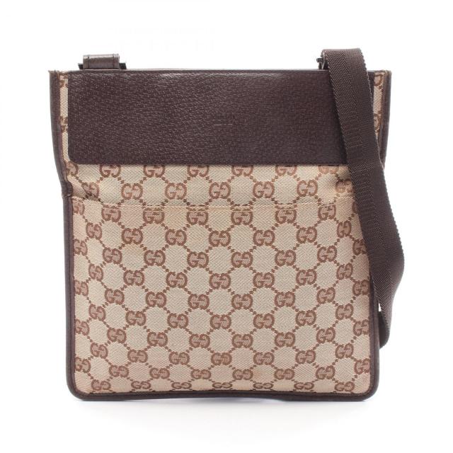 グッチ GUCCI GGキャンバス ショルダーバッグ バッグ キャンバス レザー レディース ベージュ系 / ブラウン系 27639 【中古】
