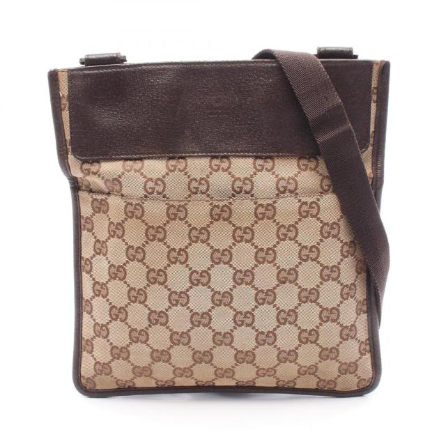 グッチ GUCCI GGキャンバス ショルダーバッグ バッグ キャンバス レザー レディース ベージュ系 / ブラウン系 27639 【中古】
