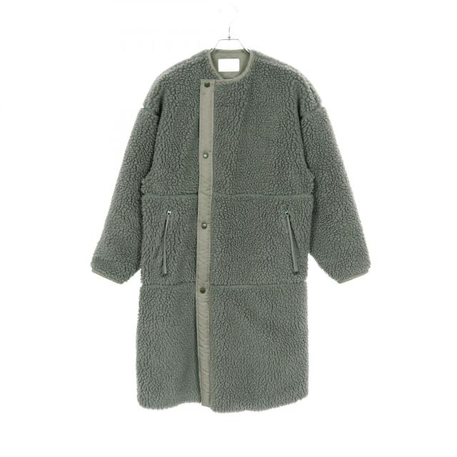 ハイク HYKE FAUX SHEARLING COAT ボアコート 衣料品 アウター ポリエステル レディース グリーン系 222-17175 012 【中古】