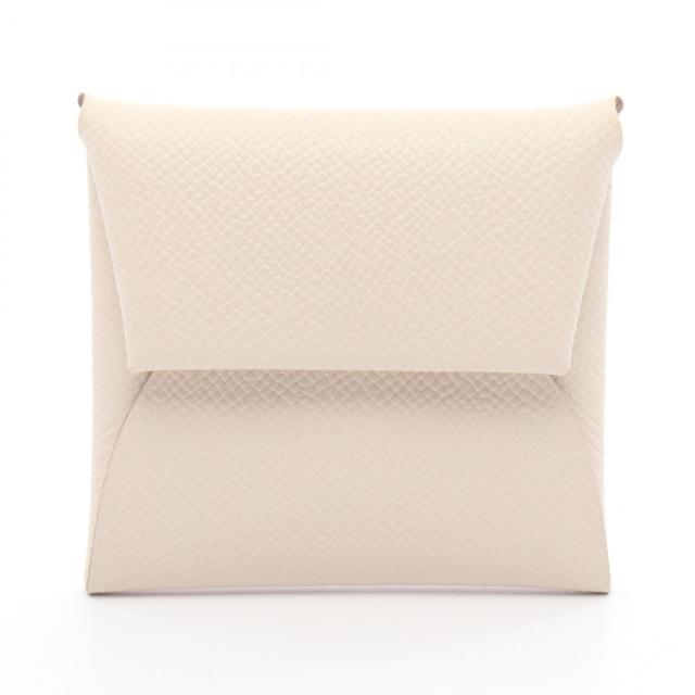 エルメス HERMES バスティア クレ ケース 財布 ヴォーエプソン ヴォーエプソン レディース アイボリー系 【中古】
