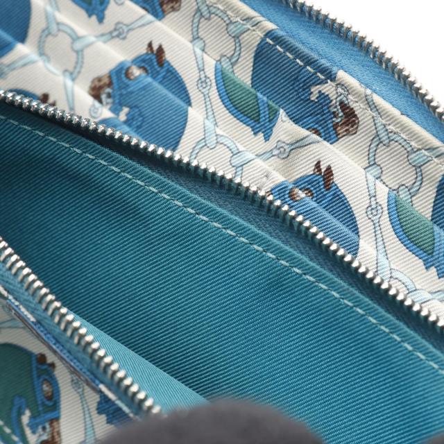 ❣️美品❣️HERMES アザップロング　シルクイン長財布　ブルー×イエロー 美品 エルメス アザップロング シルクイン 長財布 ブルー系 ❣️美品