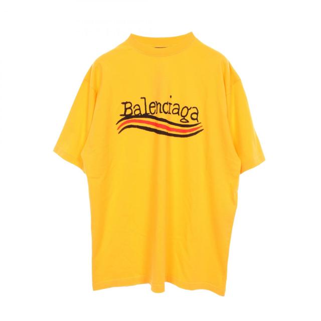 バレンシアガ BALENCIAGA BLEED LOGO ラージフィット カットソー 衣料品 トップス コットン メンズ レディース イエロー系 【中古】