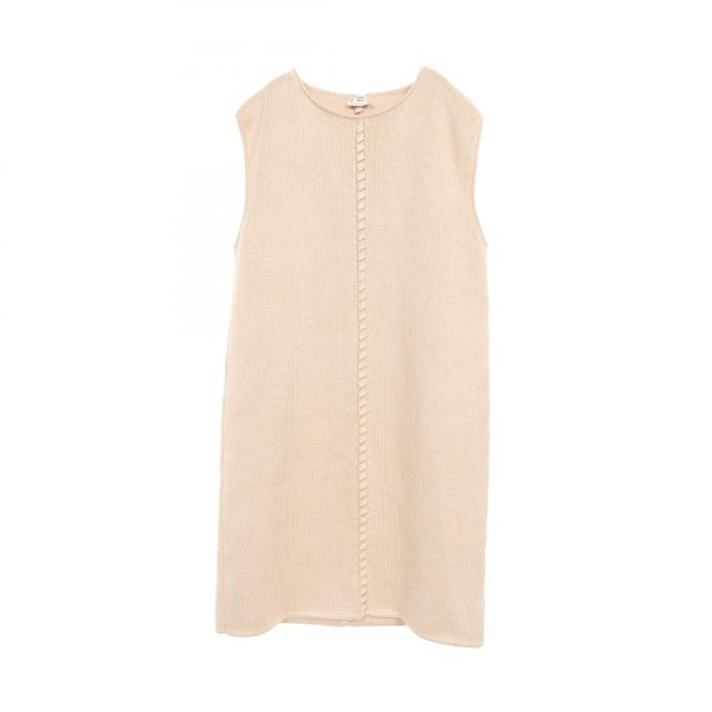 エルメス HERMES ワンピース 衣料品 トップス ファブリック シルク シルク レディース ベージュ系 *16-7725 【中古】