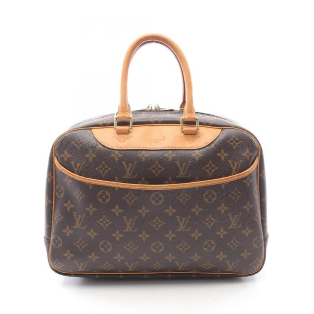 ルイ・ヴィトン LOUIS VUITTON ドーヴィル ボーリングヴァニティ ハンドバッグ バッグ PVCコーティングキャンバス レザー モノグラム レディース ブラウン系 M47270 【中古】