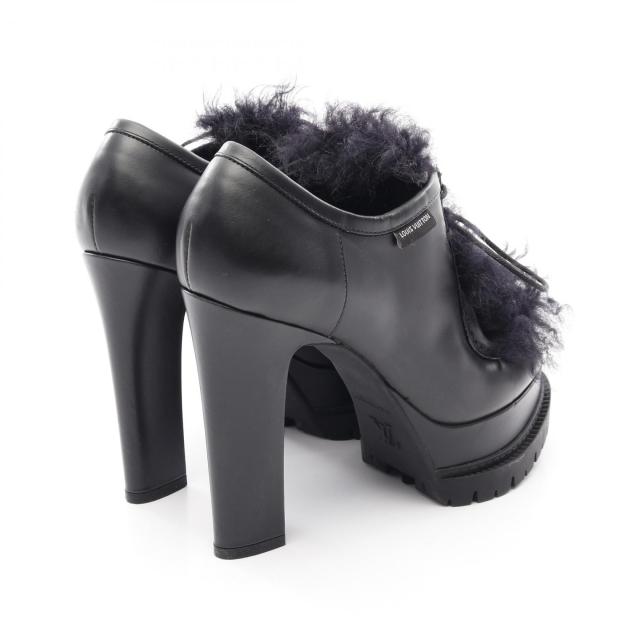 ルイ・ヴィトン LOUIS VUITTON ブーティ 靴 レザー ファー レディース