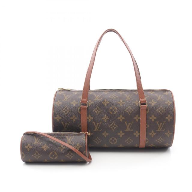 ルイ・ヴィトン LOUIS VUITTON パピヨン30 モノグラム 旧型 ハンドバッグ バッグ PVCコーティングキャンバス レザー レディース ブラウン系 M51365 【中古】