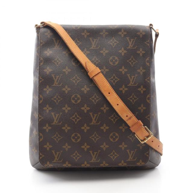 ルイ・ヴィトン LOUIS VUITTON ミュゼット モノグラム ショルダーバッグ バッグ PVCコーティングキャンバス レザー レディース ブラウン系 M51256 【中古】