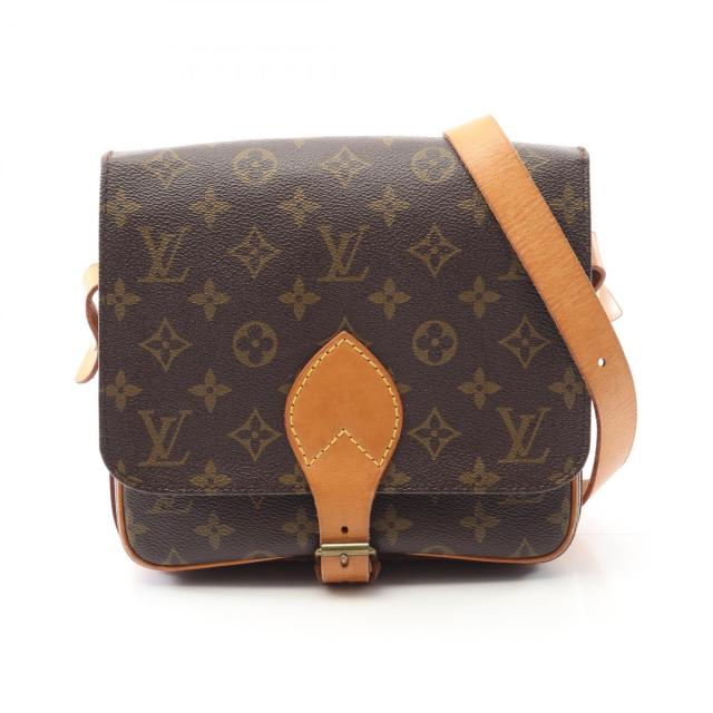 ルイ・ヴィトン LOUIS VUITTON カルトシエールMM ショルダーバッグ バッグ PVCコーティングキャンバス レザー モノグラム レディース ブラウン系 M51253 【中古】