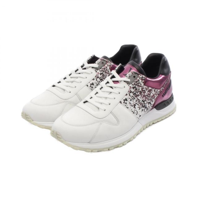 ルイ・ヴィトン LOUIS VUITTON ランアウェイライン スニーカー 靴 レザー メンズ ホワイト系 / パープル系 / ブラック系 【中古】