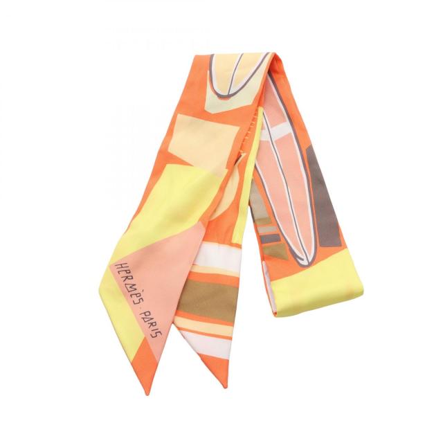 エルメス HERMES ツイリー Sea Surf and Fun スカーフ 衣料品 シルク  