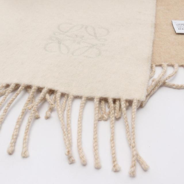 ロエベ LOEWE バイカラー スカーフ アナグラム マフラー 衣料品 ウール  