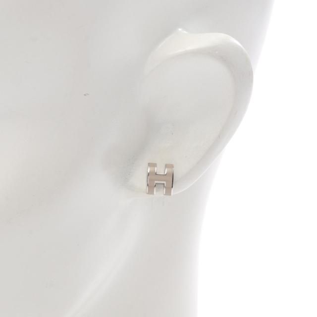 HERMES Hロゴ ピアス シルバー エルメス Hermes HERMES ピアス LOOP MM