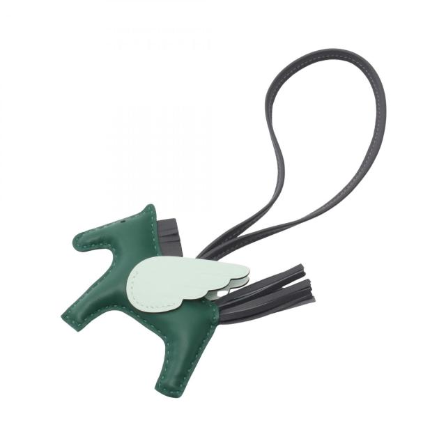エルメス HERMES ロデオペガサスPM ヴェールモワイヤン アルドワーズ ヴェールペパーミント チャーム アクセサリー アニョーミロ / ヴォースイフト アニョーミロ レディース グリーン系 / グレー系 W刻 【中古】