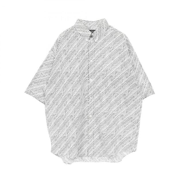バレンシアガ BALENCIAGA 半袖シャツ 衣料品 トップス コットン メンズ ホワイト系 / ブラック系 【中古】