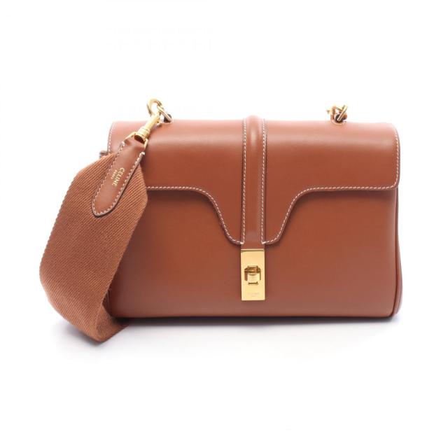 セリーヌ CELINE ティーンソフト16 ショルダーバッグ バッグ レザー レディース ブラウン系 196853 【中古】