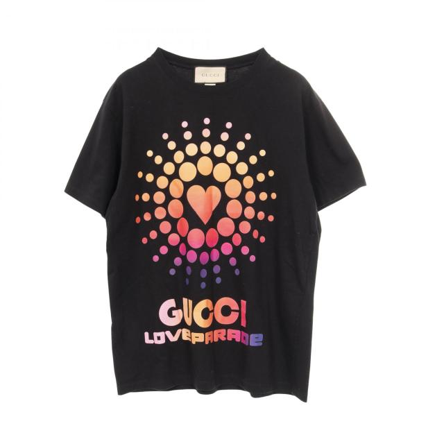 グッチ GUCCI LOVE PARADE カットソー 衣料品 トップス コットン メンズ ブラック系 / マルチカラー - 【中古】
