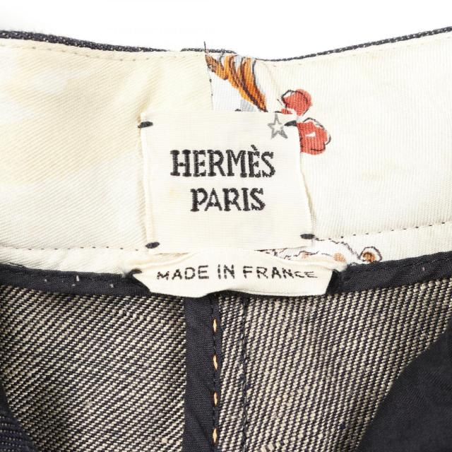 エルメス HERMES CIRQUE MOLIER セリエボタン デニムパンツ 衣料品  